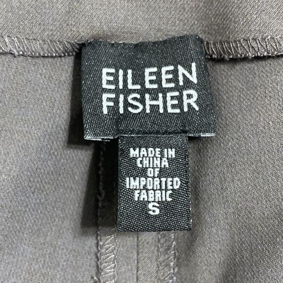 Eileen Fisher Pants Women's S Brown Gray Taupe Rye Wool Blend Side Zip 31X31.5 - Picture 6 of 6